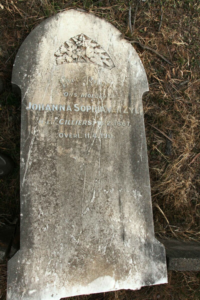 ZYL Johanna Sophia, van nee CILLIERS 1867-1911