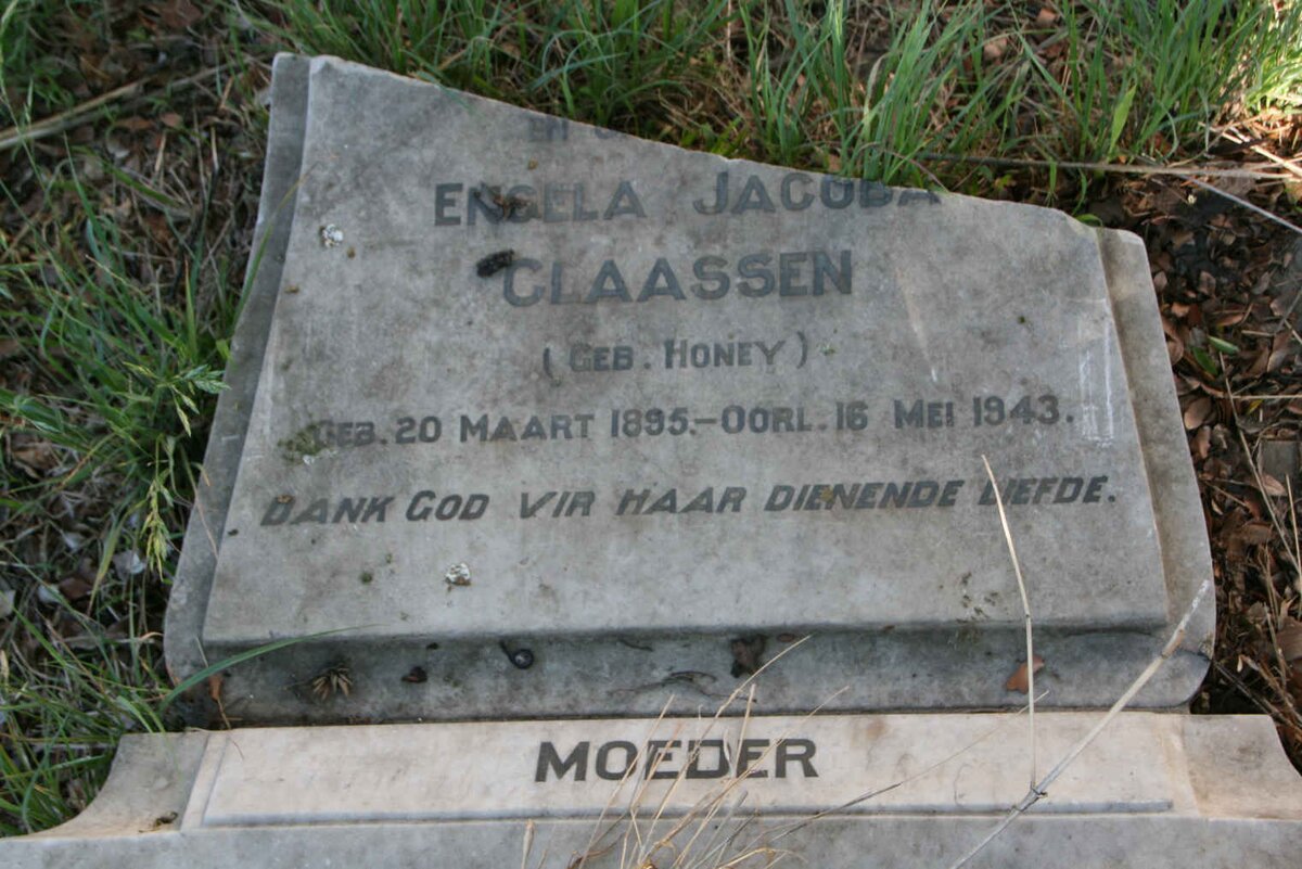 CLAASSEN Engela Jacoba nee HONEY 1895-1943