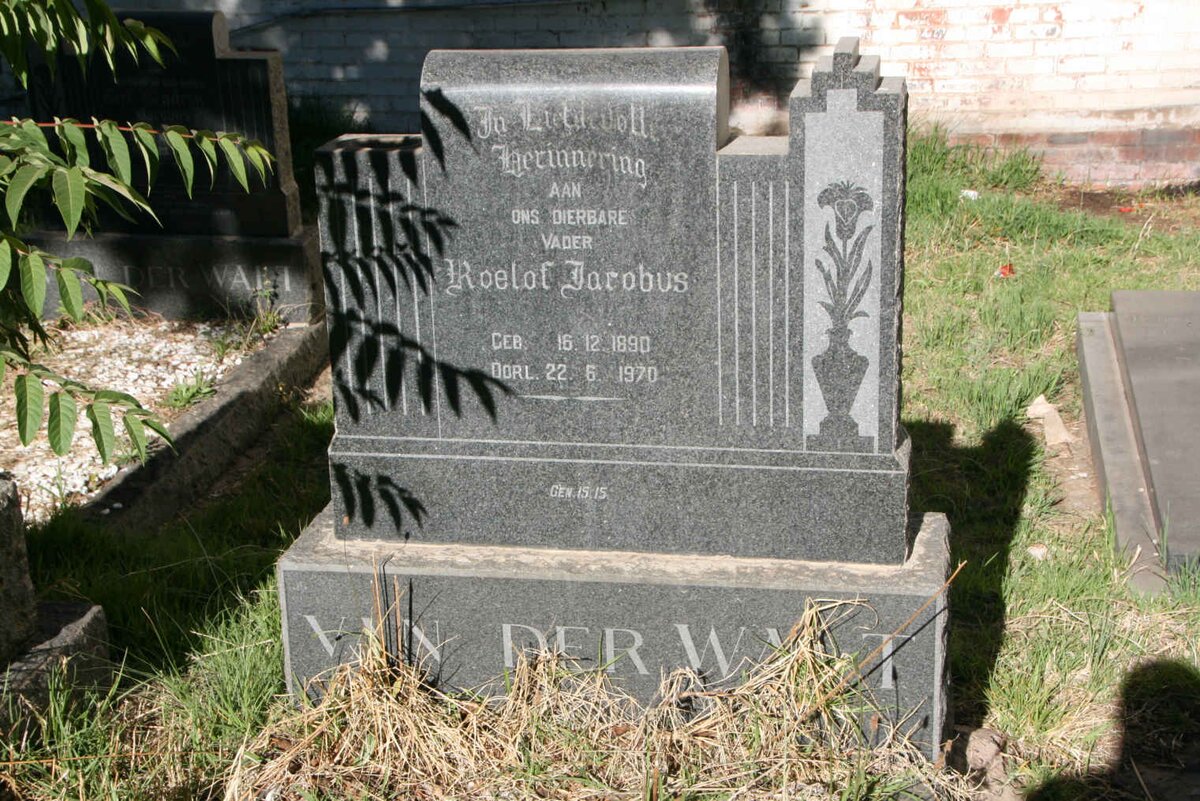 WALT Roelof Jacobus, van der 1890-1970