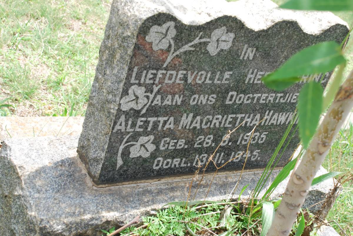 HAWKINS Aletta Magrietha 1935-1945