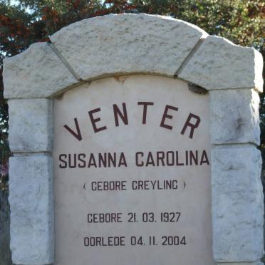 VENTER Susanna Carolina nee GREYLING 1927-2004