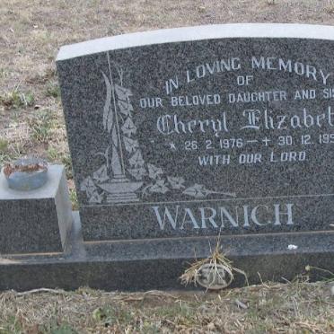 WARNICH Cheryl Elizabeth 1976-1991