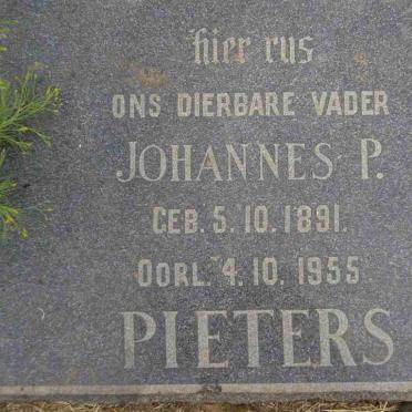 PIETERS Johannes P. 1891-1955