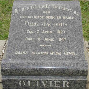 OLIVIER Dirk Jacobus 1927-1947