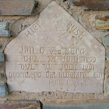 BERG Jan G., v.d. 1899-1901