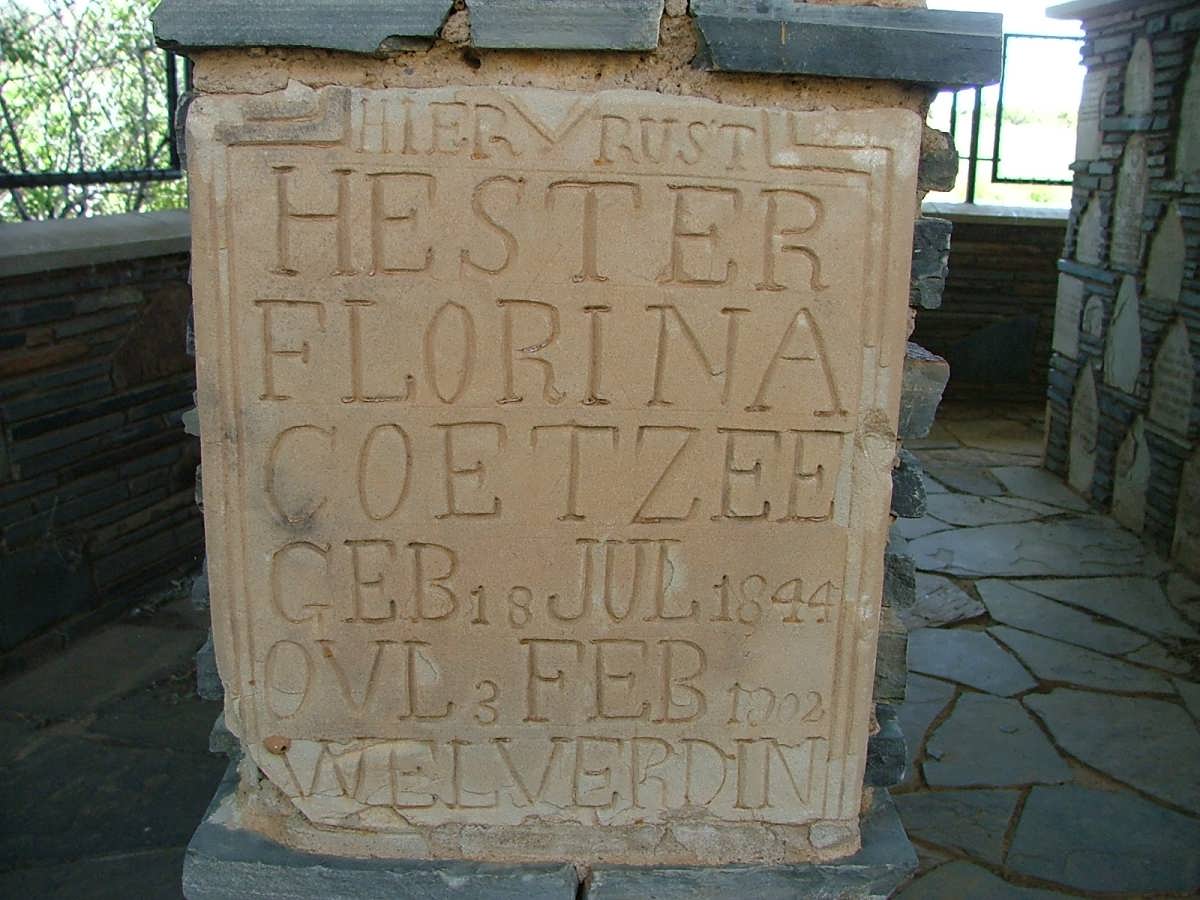 COETZEE Hester Florina 1844-1902