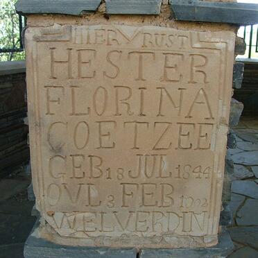 COETZEE Hester Florina 1844-1902