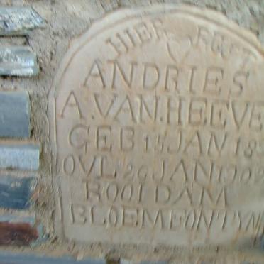 HEEVER Andries A., van 1890-1902