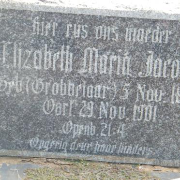 JACOBS Elizabeth Maria nee GROBBELAAR 1874-1901