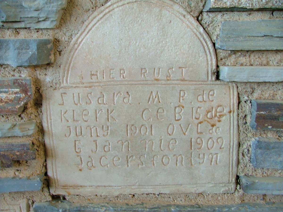 KLERK Susara M.P., de 1901-1902