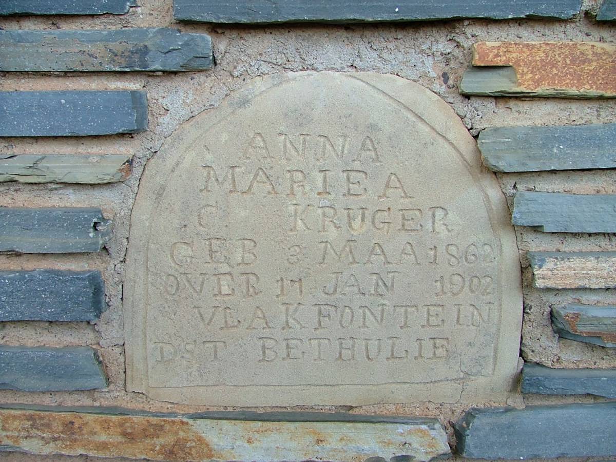 KRUGER Anna Marie A. C. 1862-1902