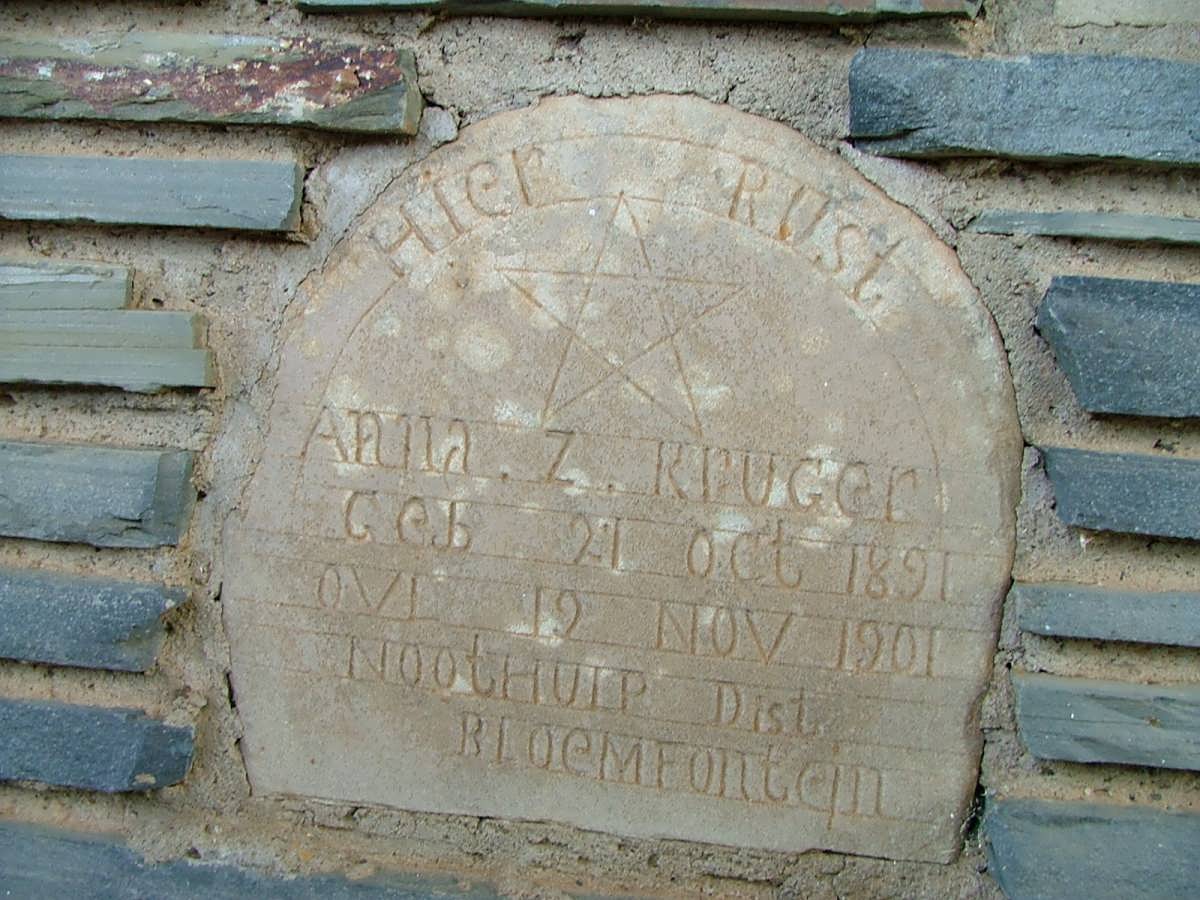 KRUGER Anna Z. 1891-1901