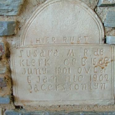 KLERK Susara M.P., de 1901-1902