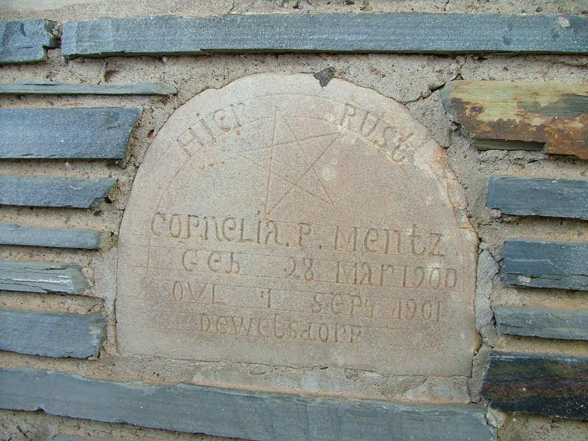 MENTZ Cornelia P. 1900-1901