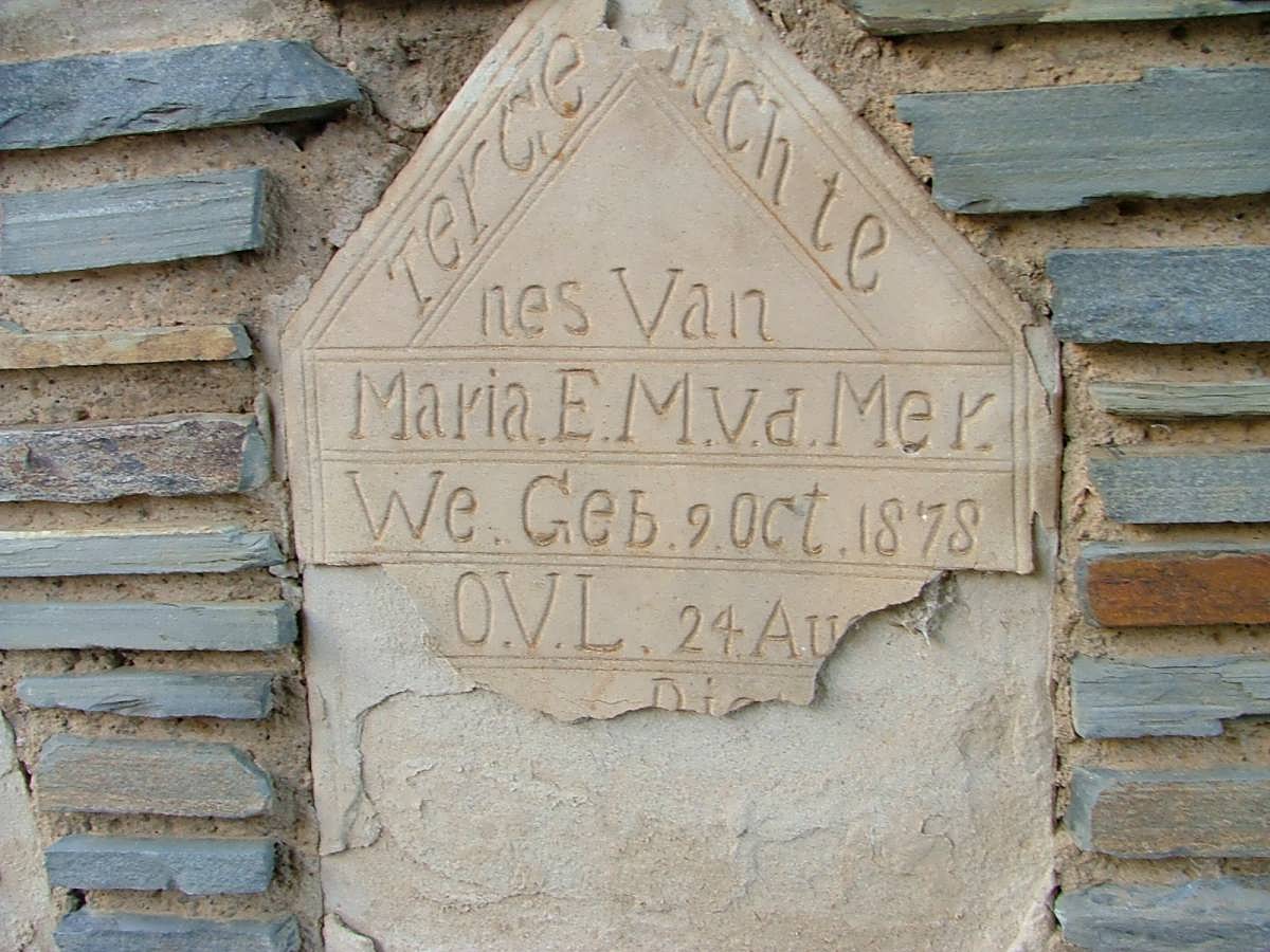 MERWE Maria E.M., v.d. 1878-1901