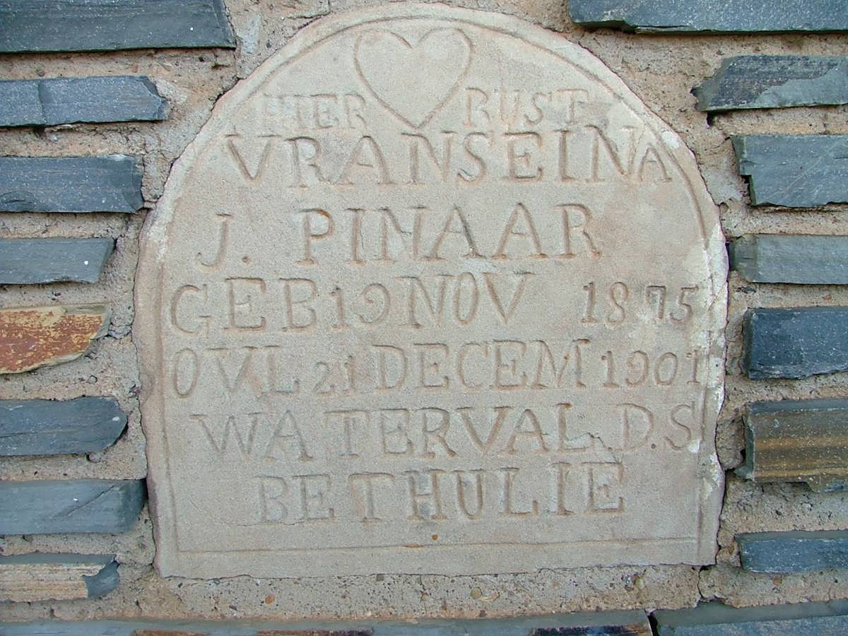 PINAAR Vranseina J. 1875-1901