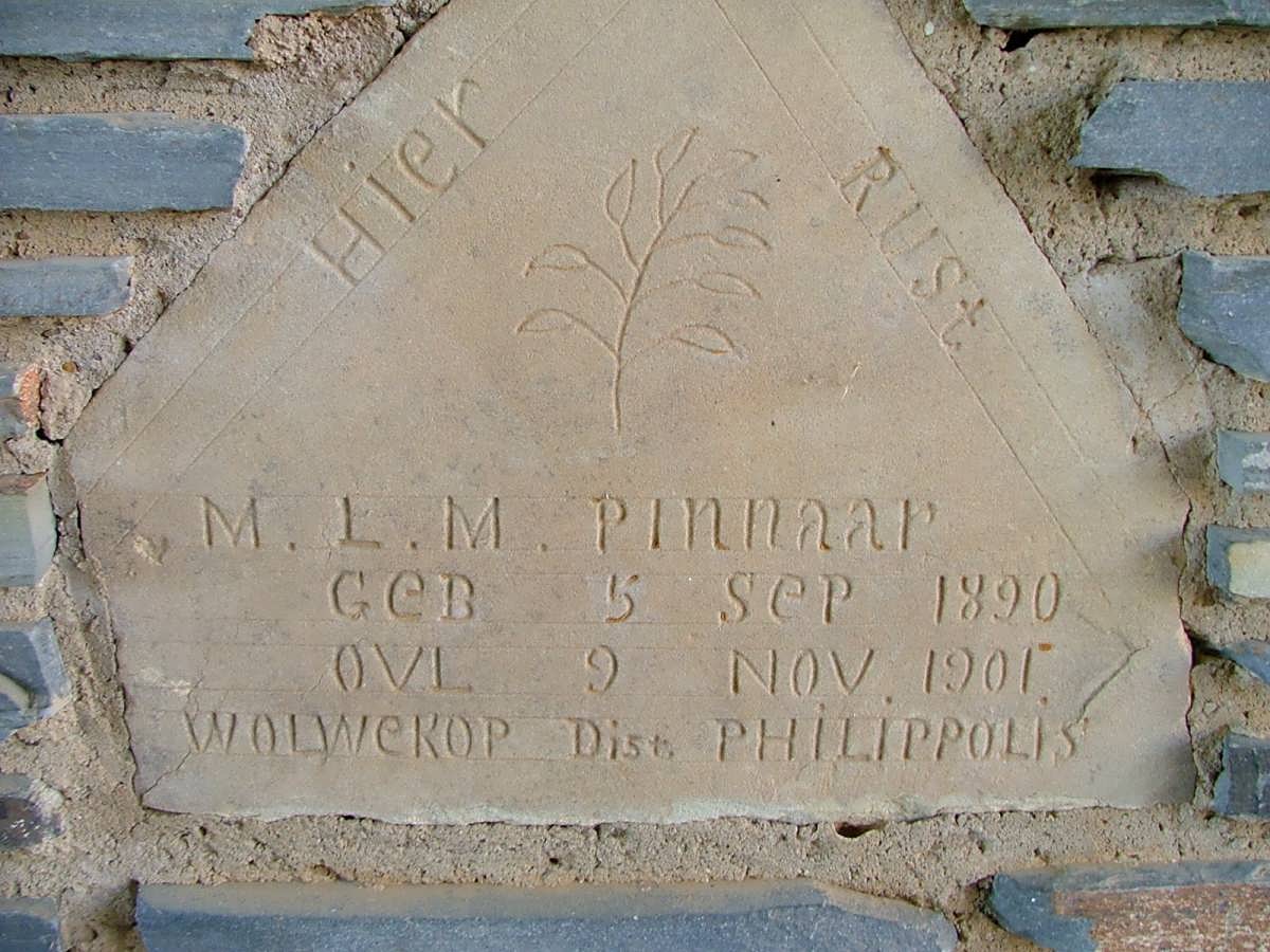 PINNAAR M.L.M. 1890-1901