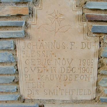 PLESSIS Johannus F., du 186?-1901