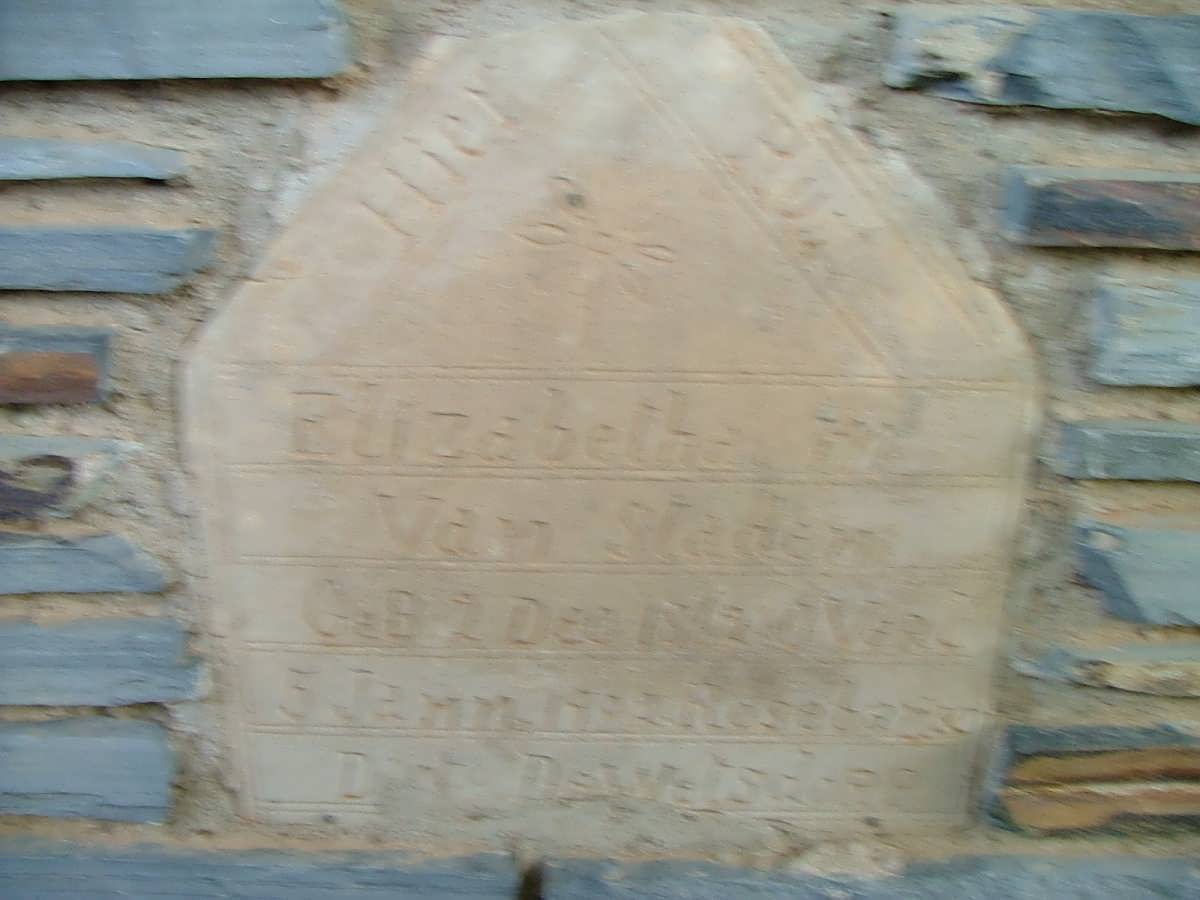 STADEN Elizabeth M., van 18??-1902