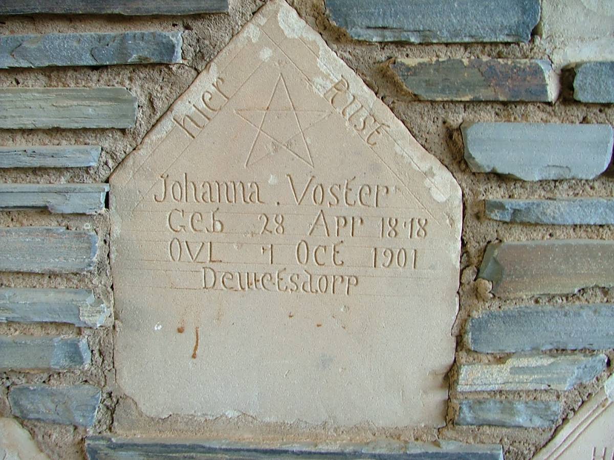 VOSTER Johanna 1878-1901
