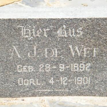 WET A.J., de 1892-1901
