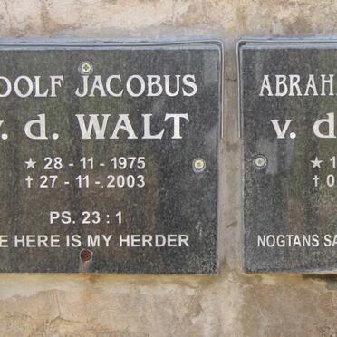 WALT Abraham Liebrecht, v.d. 1972-2012 :: V.D. WALT Adolf Jacobus 1975-2003