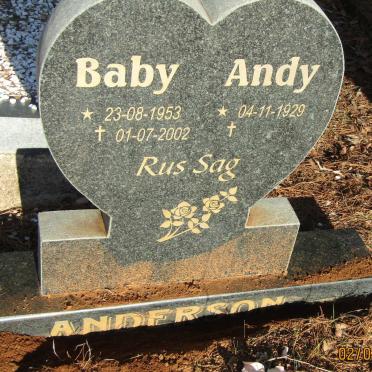 ANDERSON Andy 1929- &amp; Baby 1953-2002