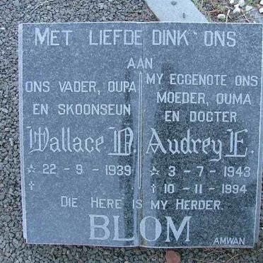 BLOM Wallace D. 1939- &amp; Audrey E. 1943-1994