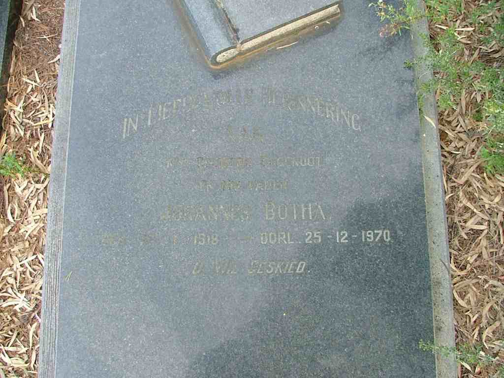 BOTHA Johannes 1918-1970