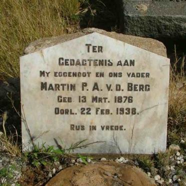 BERG Martin P.A., v.d. 1876-1938