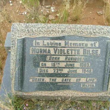 BILSE Norma Violette nee RUBIDGE 1883-1948