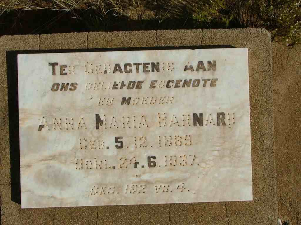 BARNARD Anna Maria 1889-1937