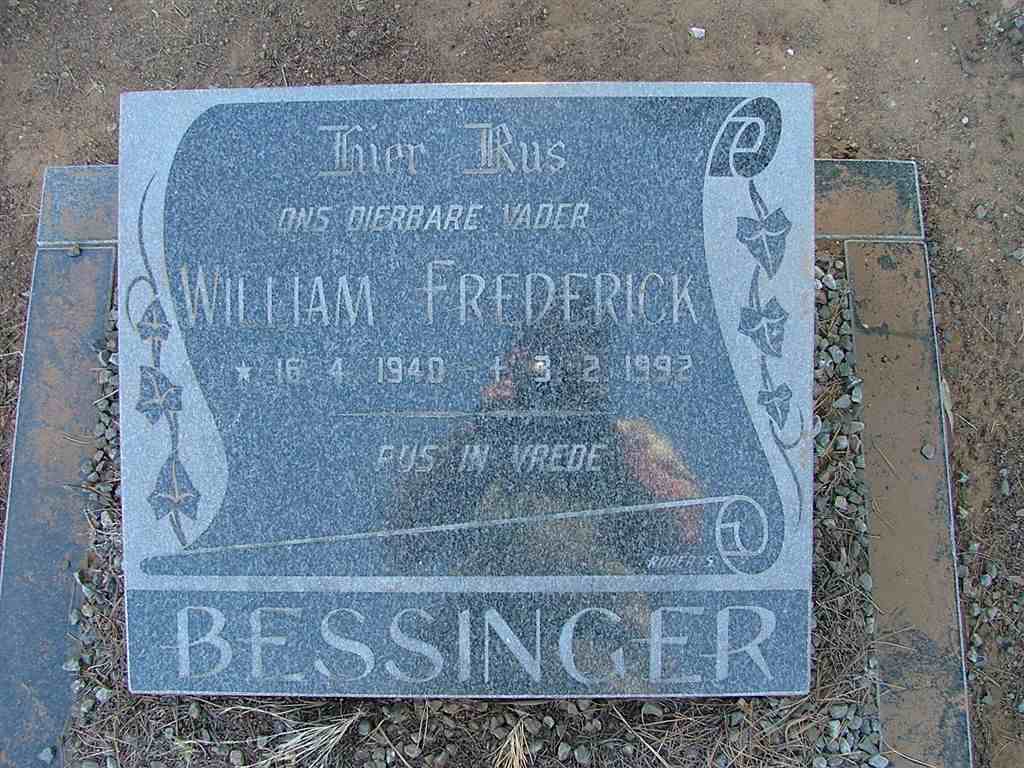 BESSINGER William Frederick 1940-1992