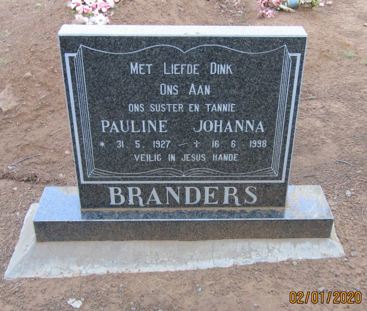 BRANDERS Pauline Johanna 1927-1998