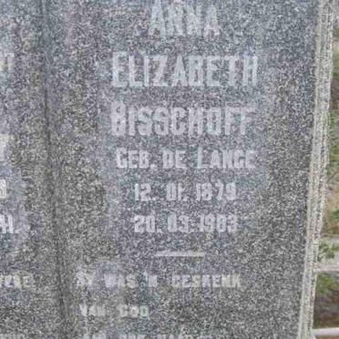 BISSCHOFF A.A. 1869-1941 &amp; Anna Elizabeth DE LANGE 1879-1983
