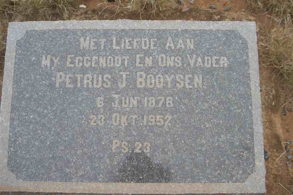 BOOYSEN Petrus J. 1878-1952
