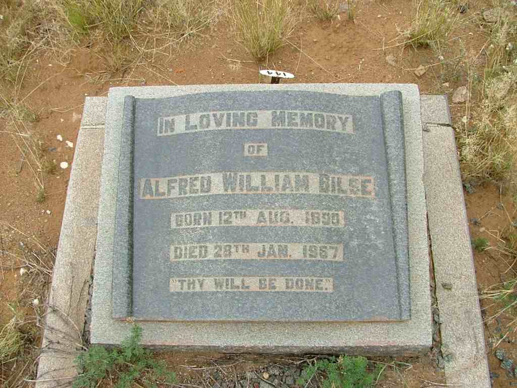BILSE Alfred William 1890-1967