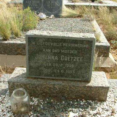 COETZEE Johanna 1906-1955