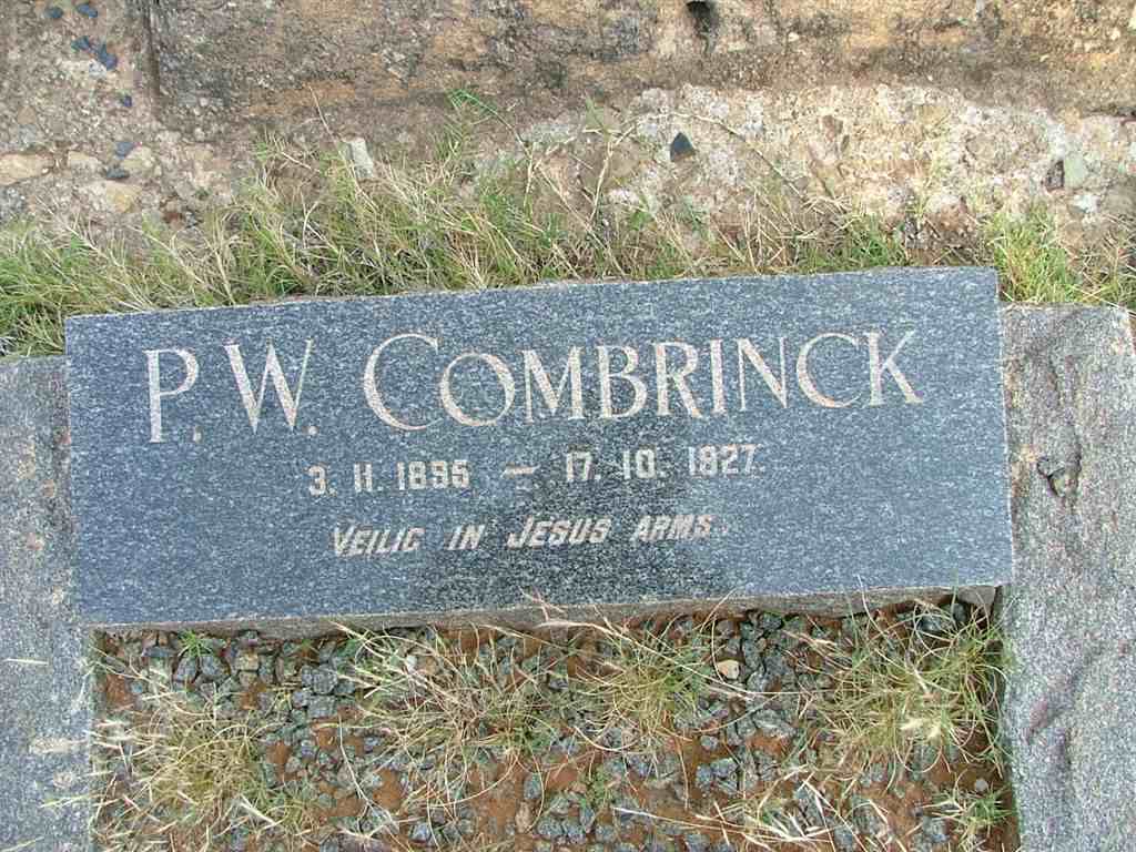 COMBRINCK P.W. 1895-1927