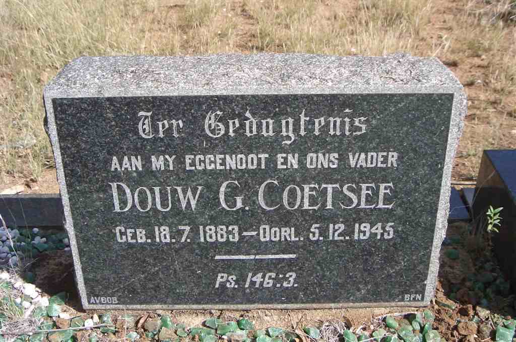 COETSEE Douw G. 1883-1945
