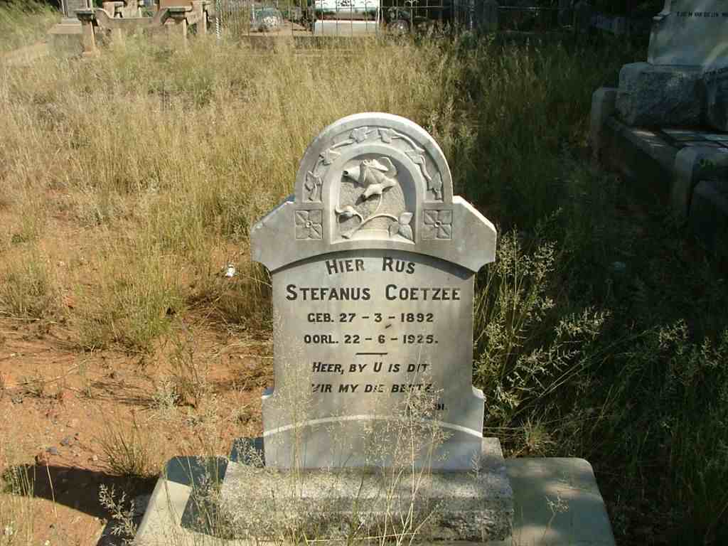COETZEE Stefanus 1892-1925