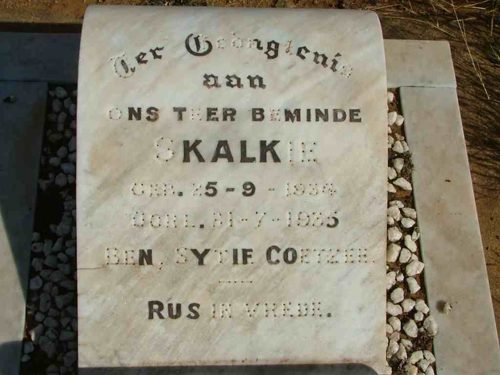 COETZEE Schalkie 1934-1935