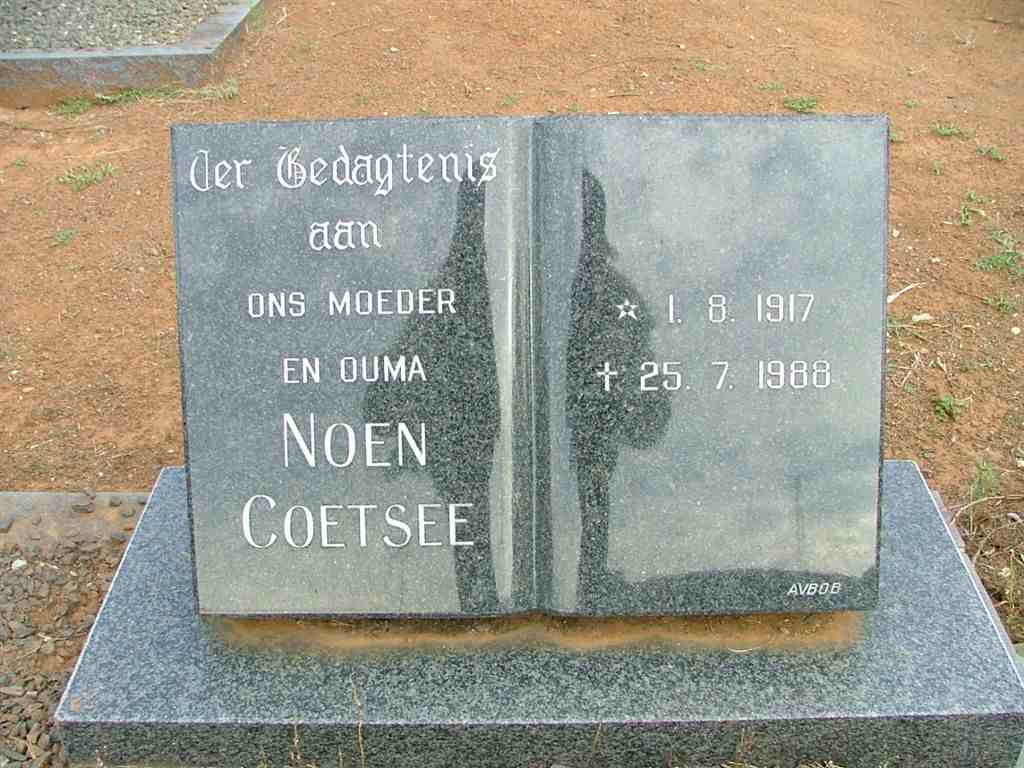 COETSEE Noen 1917-1988