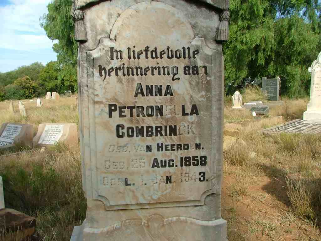 COMBRINCK Anna Petronella nee VAN HEERDEN 1858-1943