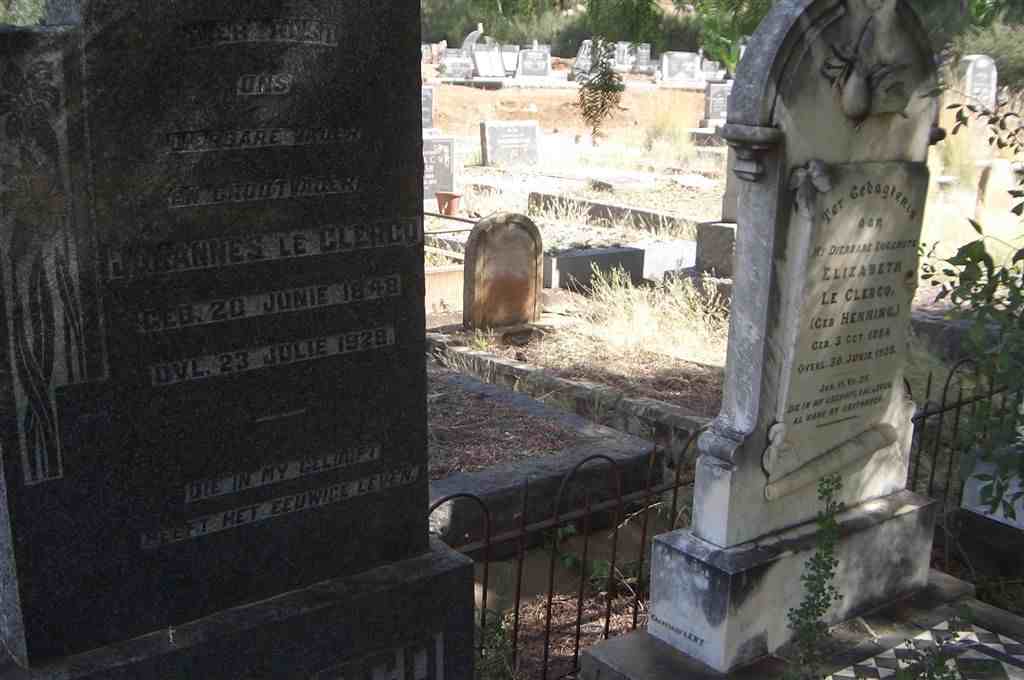 CLERCQ Johannes, le 1848-1928 &amp; Elizabeth HENNING 1854-1925