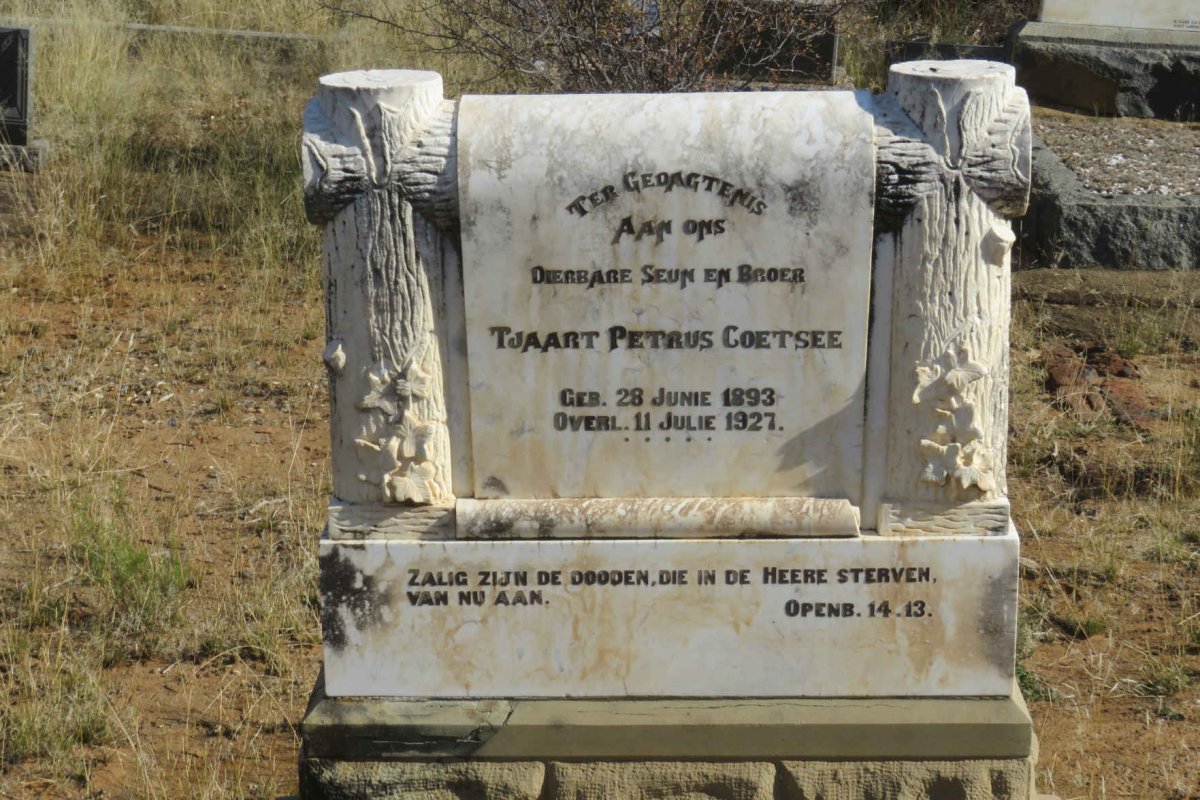 COETSEE Tjaart Petrus 1893-1927