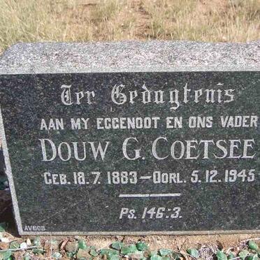 COETSEE Douw G. 1883-1945