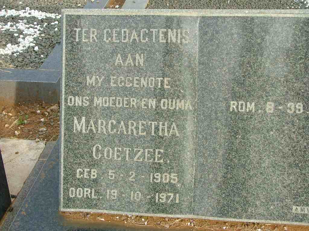 COETZEE Margaretha 1905-1971
