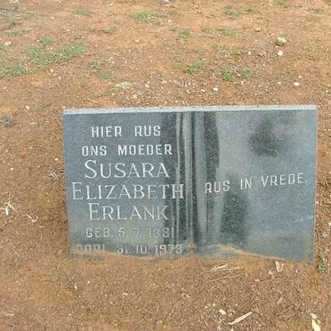 ERLANK Susara Elizabeth 1881-1973