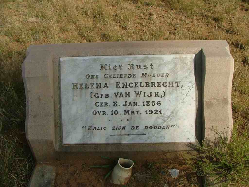 ENGELBRECHT Helena nee VAN WIJK 1856-1921